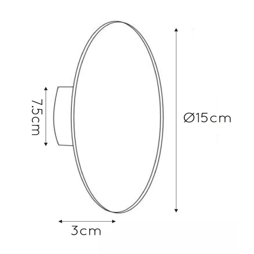 Lucide 46201/06/31 - LED Nástenné svietidlo EKLYPS LED/7W/230V 15 cm