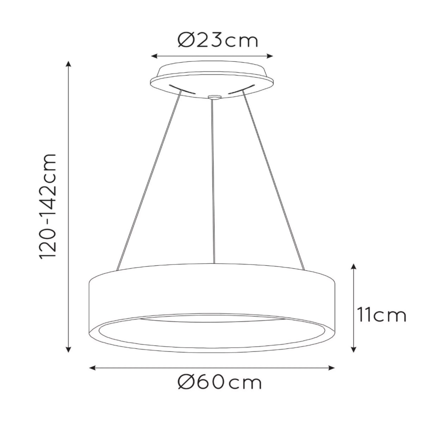 Lucide 46400/42/31 - LED Stmievateľný luster na lanku TALOWE LED/39W/230V
