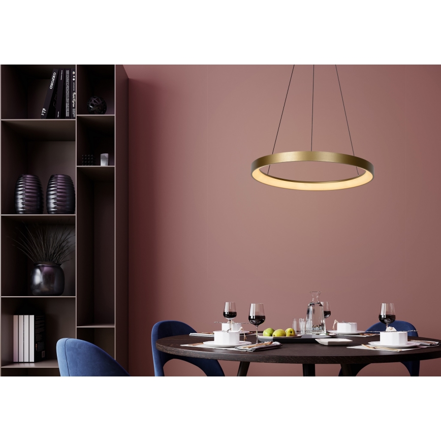 Lucide 46403/48/02 - LED Stmievateľný luster na lanku VIDAL LED/48W/230V pr. 58 cm zlatá