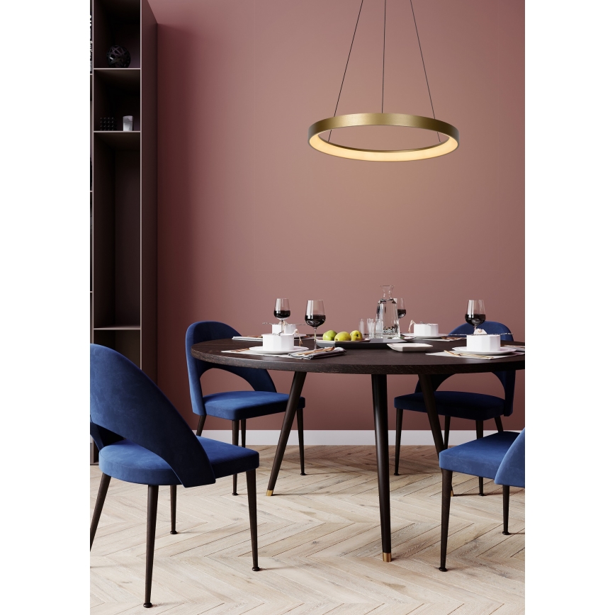 Lucide 46403/48/02 - LED Stmievateľný luster na lanku VIDAL LED/48W/230V pr. 58 cm zlatá