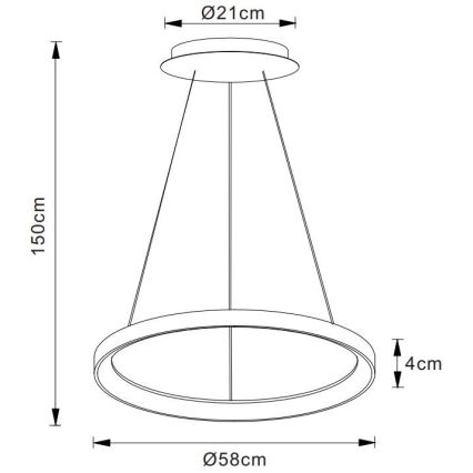 Lucide 46403/48/02 - LED Stmievateľný luster na lanku VIDAL LED/48W/230V pr. 58 cm zlatá