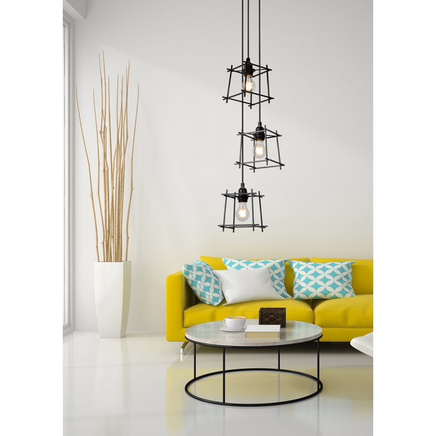 Lucide 46405/03/30 - Luster na lanku EDGAR 3xE27/40W/230V
