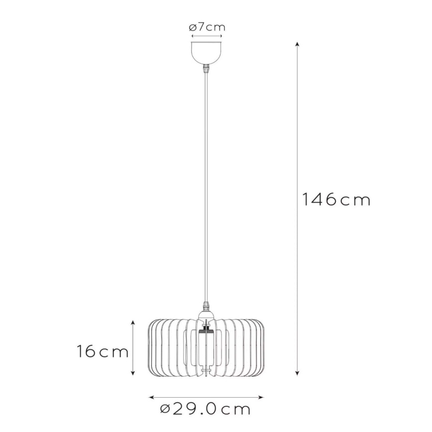 Lucide 46406/29/76 - Luster na lanku ETTA 1xE27/40W/230V pr. 29 cm drevo