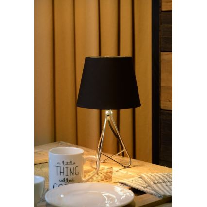 Lucide 47500/81/11 - Stolná lampa GITTA 1xE14/40W/230V čierna