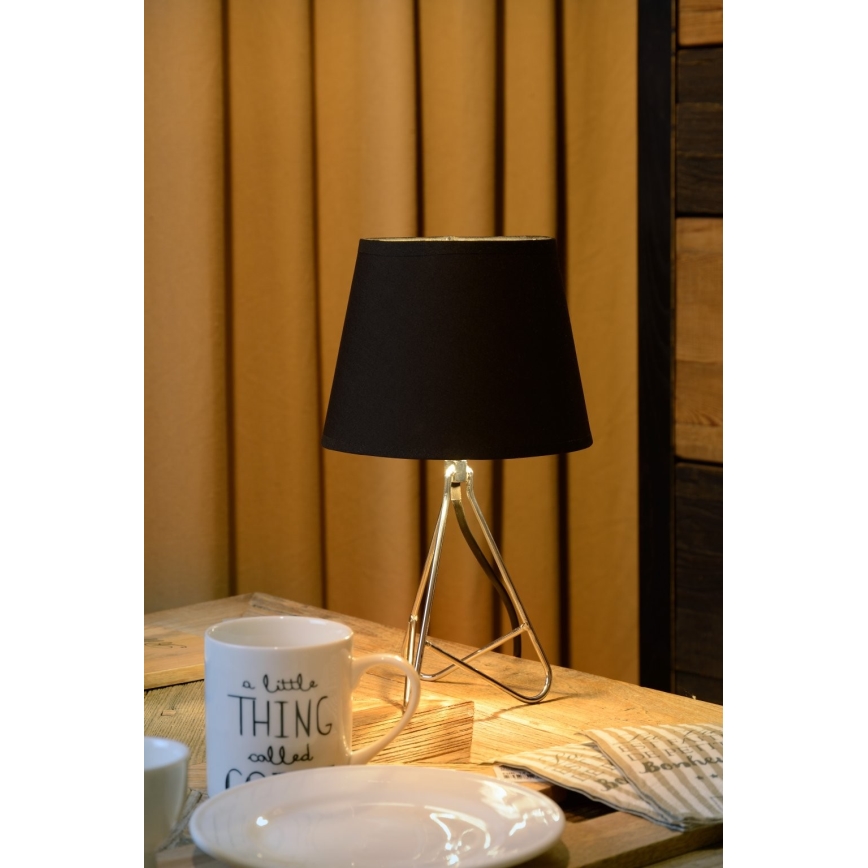 Lucide 47500/81/11 - Stolná lampa GITTA 1xE14/40W/230V čierna