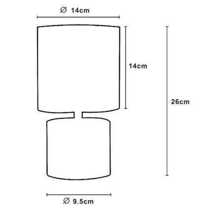 Lucide 47502/81/36 - Stolná lampa GREASBY 1xE14/40W/230V šedá