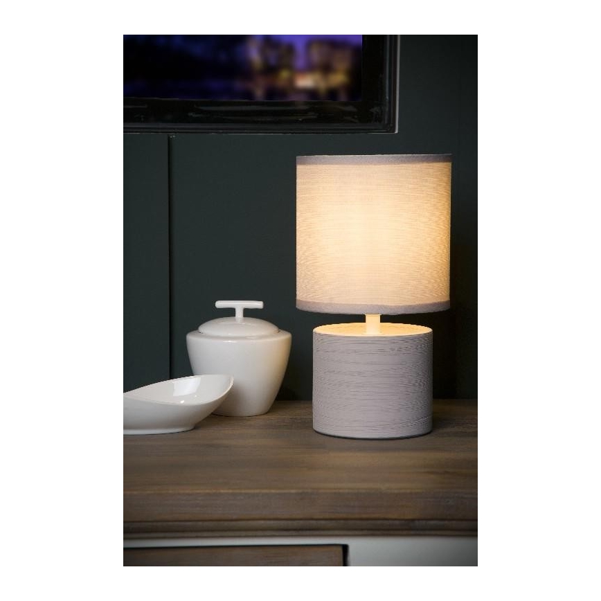 Lucide 47502/81/38 - Stolná lampa GREASBY 1xE14/40W/230V krémová