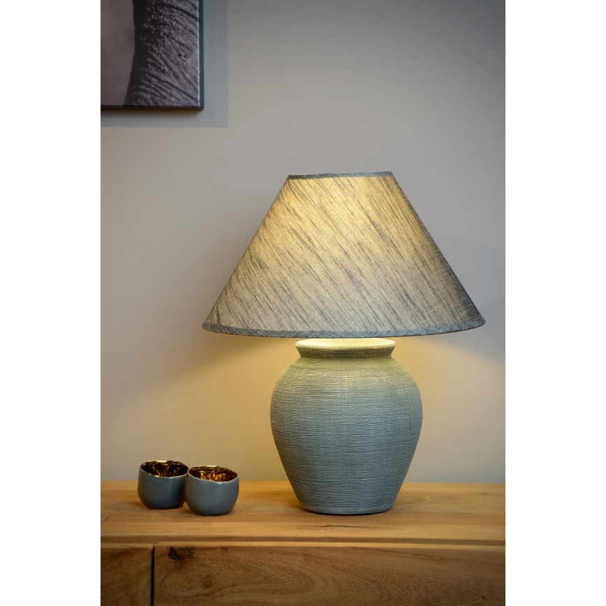 Lucide 47507/81/36 - Stolná lampa RAMZI 1xE27/60W/230V šedá