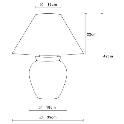 Lucide 47507/81/36 - Stolná lampa RAMZI 1xE27/60W/230V šedá