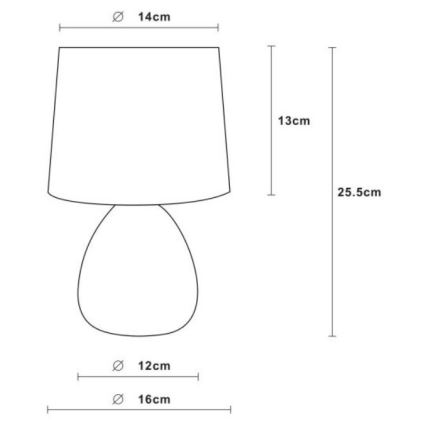 Lucide 47508/81/30 - Stolná lampa MARMO 1xE14/40W/230V čierna