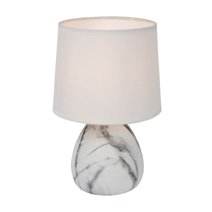 Lucide 47508/81/31 - Stolná lampa MARMO 1xE14/40W/230V biela