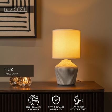 Lucide 47551/81/38 - Stolová lampa FILIZ 1xE14/40W/230V krémová