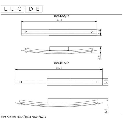 Lucide 48204/12/12 - LED Nástenné svietidlo BOAZ LED/12W/230V IP21