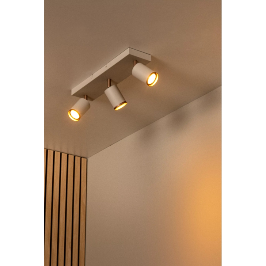 Lucide 53914/03/41 - Bodové svietidlo REGINA 3xGU10/50W/230V béžové