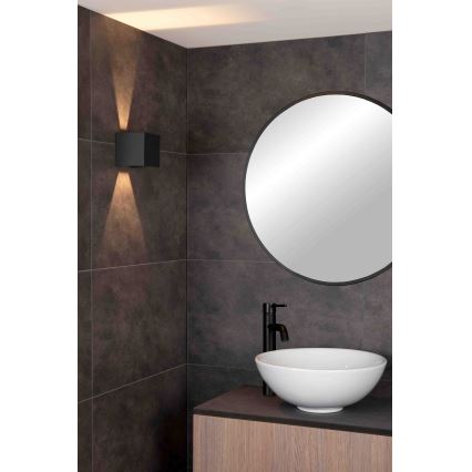 Lucide 69200/06/30 - LED Vonkajšie nástenné svietidlo AXI 2xLED/7W/230V IP54 čierna