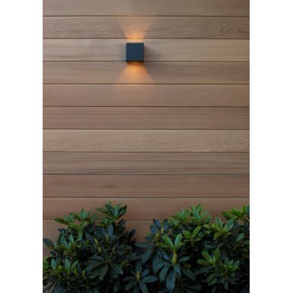 Lucide 69200/06/30 - LED Vonkajšie nástenné svietidlo AXI 2xLED/7W/230V IP54 čierna