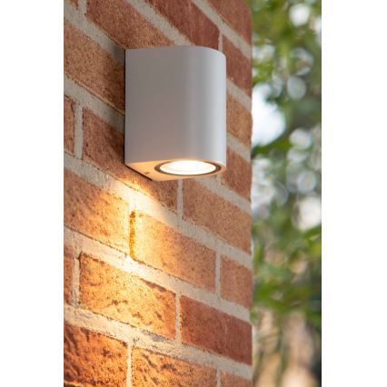 Lucide 69801/01/31 - Vonkajšie nástenné svietidlo ZARO 1xGU10/35W/230V IP44 biela