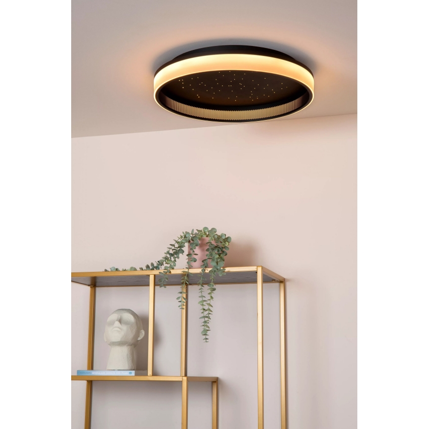 Lucide 71102/40/30 - LED Stmievateľné stropné svietidlo ESTREJA LED/40W/230V 2500-3000K pr. 40 cm čierna + diaľkové ovládanie