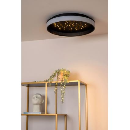 Lucide 71102/40/30 - LED Stmievateľné stropné svietidlo ESTREJA LED/40W/230V 2500-3000K pr. 40 cm čierna + diaľkové ovládanie
