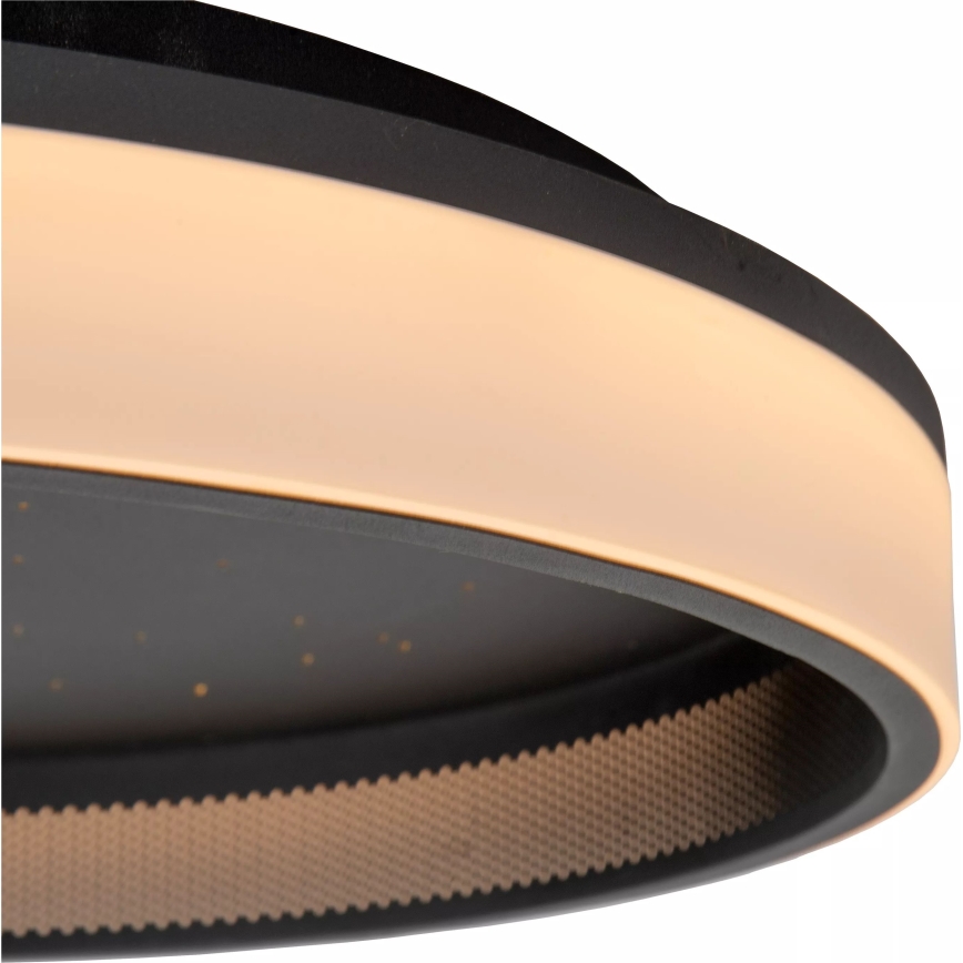 Lucide 71102/40/30 - LED Stmievateľné stropné svietidlo ESTREJA LED/40W/230V 2500-3000K pr. 40 cm čierna + diaľkové ovládanie