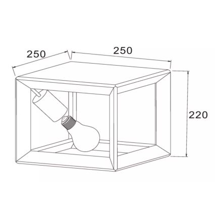 Lucide 73102/01/15 - Stropné svietidlo THOR 1xE27/60W/230V