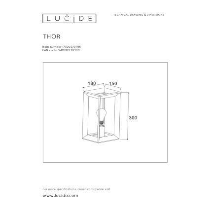 Lucide 73202/01/15 - Nástenné svietidlo THOR 1xE27/60W/230V