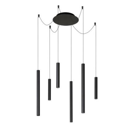 Lucide 74403/06/30 - LED Stmievateľný luster na lanku LORENZ 6xLED/4W/230V pavúk čierna