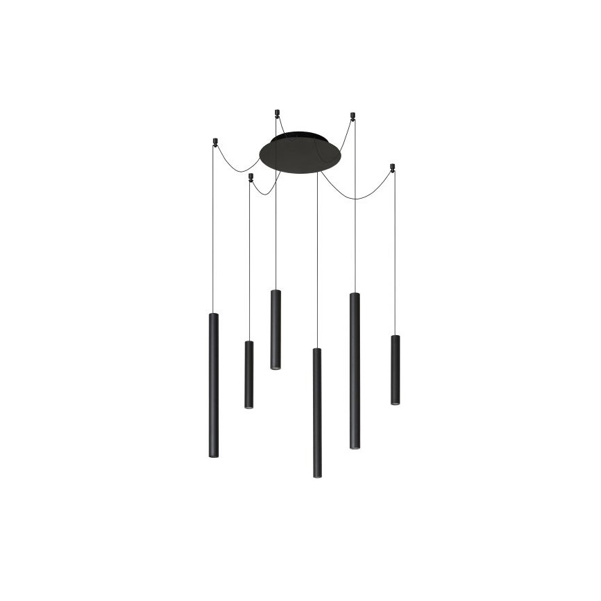 Lucide 74403/06/30 - LED Stmievateľný luster na lanku LORENZ 6xLED/4W/230V pavúk čierna