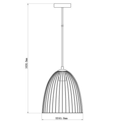 Lucide 74417/01/33 - Luster na lanku MACARONS 1xE27/40W/230V pr. 24,5 cm zelená