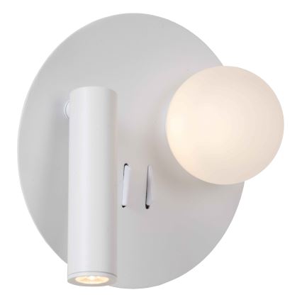 Lucide 77286/02/31 - LED Nástenné svietidlo MATIZ 2xLED/3,5W/230V USB biela
