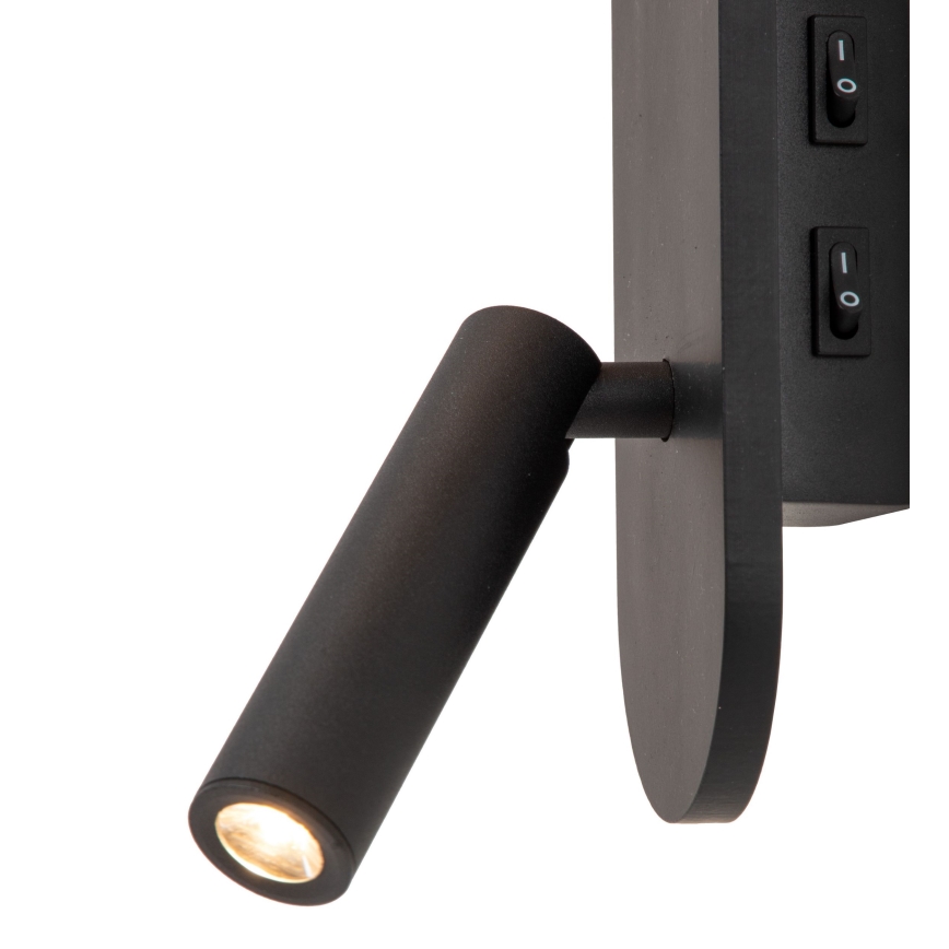 Lucide 77287/05/30 - LED Nástenné svietidlo KELLY 1xG9/5W + LED/3,5W/230V čierna