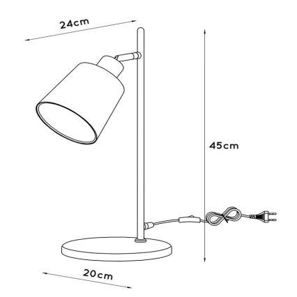 Lucide 77583/81/31 - Stolná lampa PIPPA 1xE27/25W/230V
