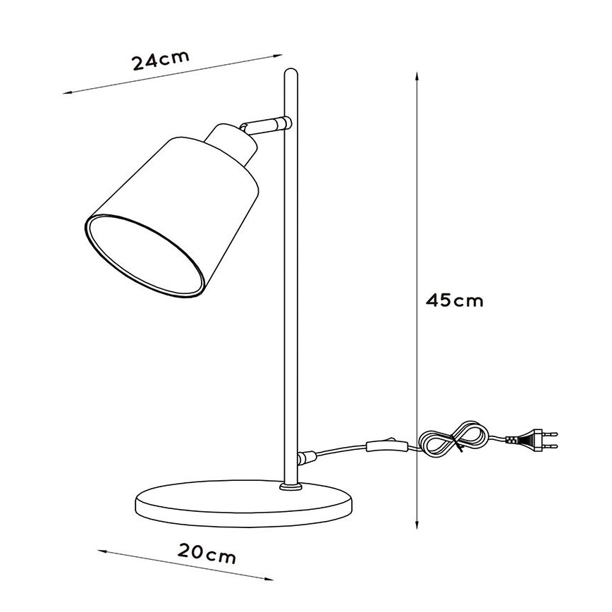 Lucide 77583/81/31 - Stolná lampa PIPPA 1xE27/25W/230V