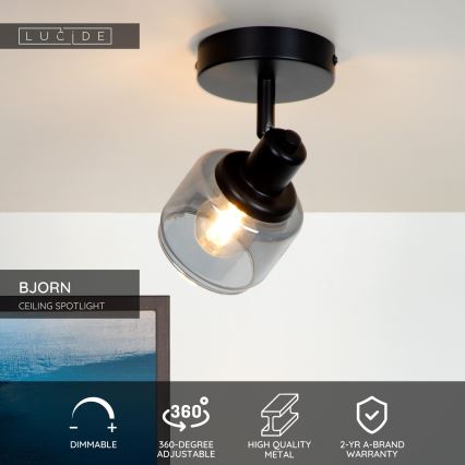 Lucide 77979/01/30 - Bodové svietidlo BJORN 1xE14/40W/230V čierna