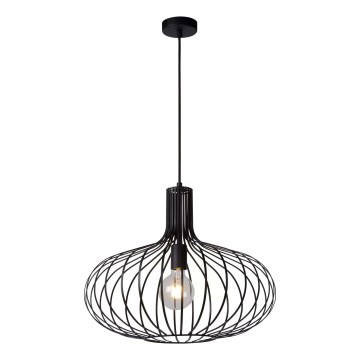 Lucide 78374/50/30 - Závesné svietidlo MANUELA 1xE27/60W/230V čierne 50 cm