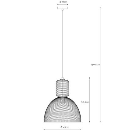 Lucide 78395/01/30 - Luster na lanku GASSET 1xE27/60W/230V čierna