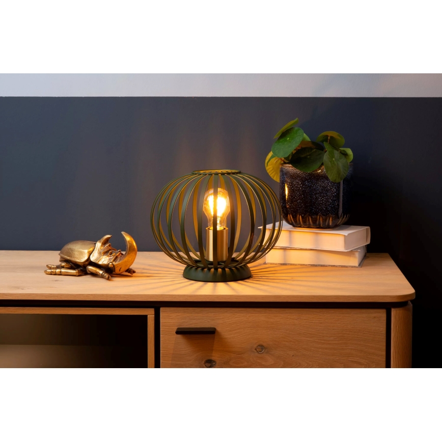 Lucide 78574/25/33 - Stolná lampa MANUELA 1xE27/40W/230V zelená