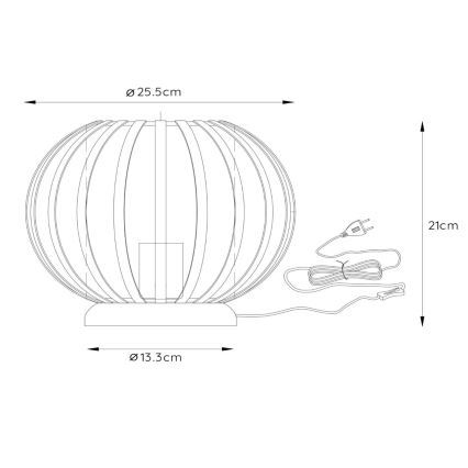 Lucide 78574/25/33 - Stolná lampa MANUELA 1xE27/40W/230V zelená