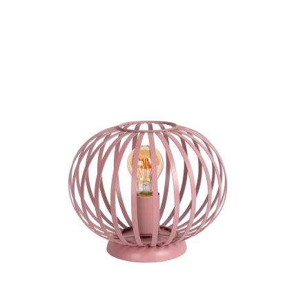 Lucide 78593/25/66 - Stolná lampa MERLINA 1xE27/40W/230V pr. 25,5 cm ružová