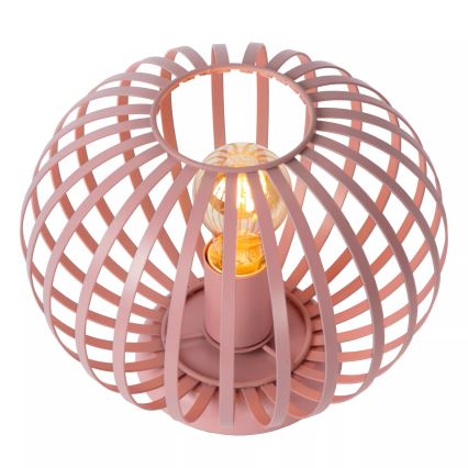 Lucide 78593/25/66 - Stolná lampa MERLINA 1xE27/40W/230V pr. 25,5 cm ružová