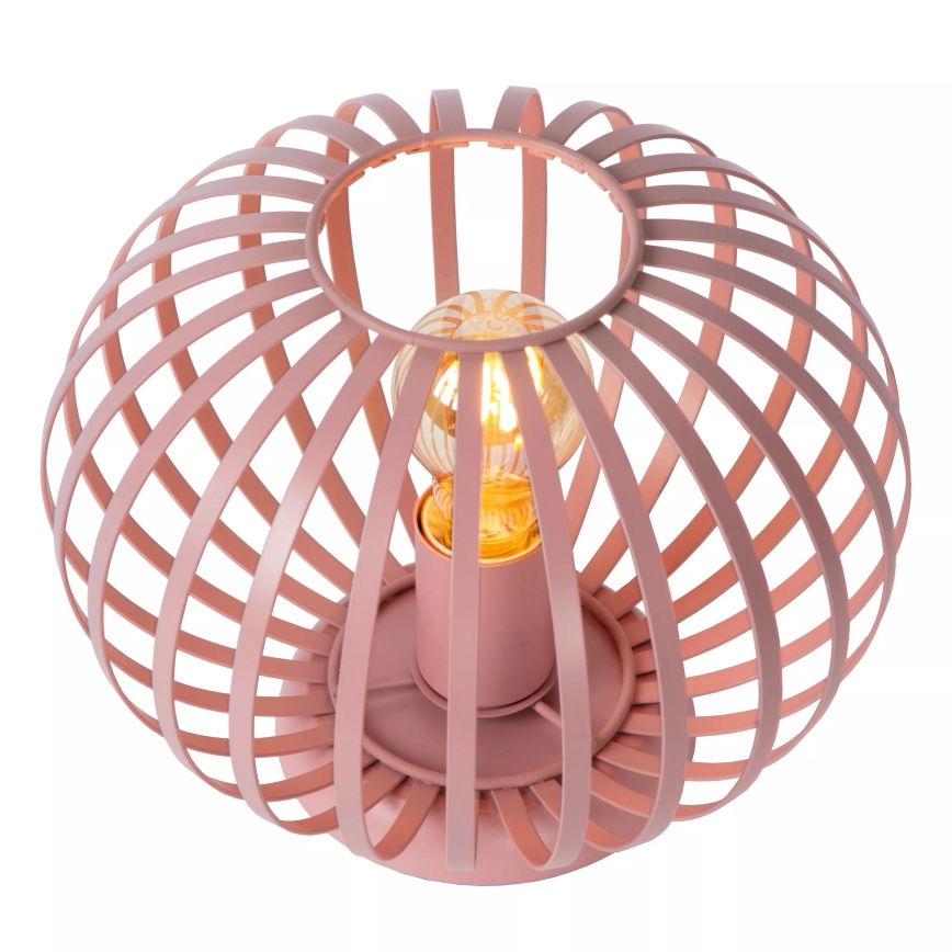 Lucide 78593/25/66 - Stolná lampa MERLINA 1xE27/40W/230V pr. 25,5 cm ružová