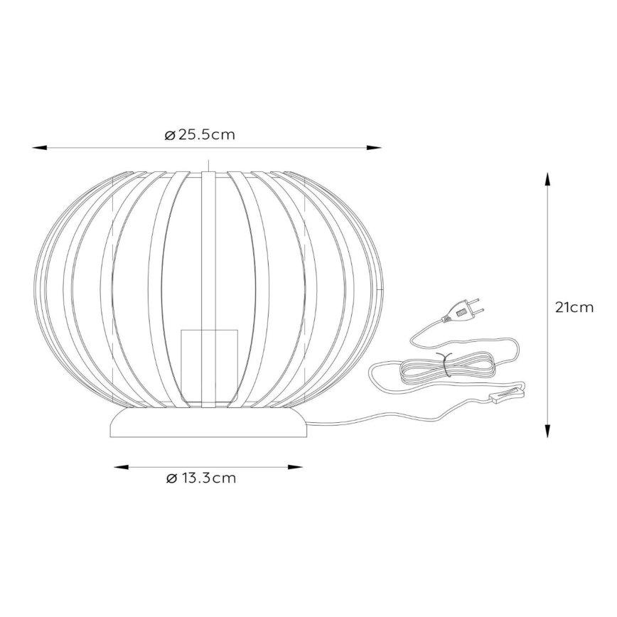 Lucide 78593/25/66 - Stolná lampa MERLINA 1xE27/40W/230V pr. 25,5 cm ružová