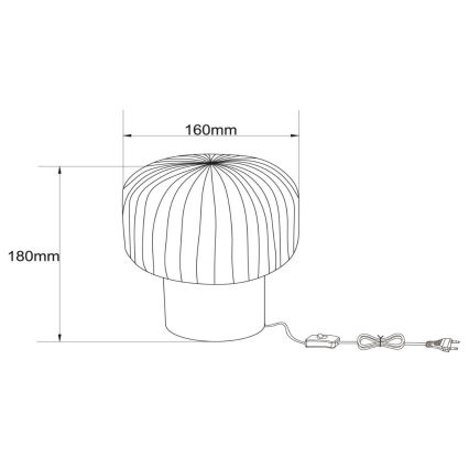 Lucide 78595/01/30 - Stolná lampa JANY 1xE14/25W/230V čierna