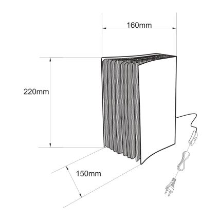 Lucide 78596/01/30 - Stolná lampa LIVRET 1xE14/25W/230V