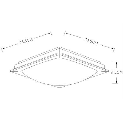 Lucide 79172/13/12 - LED Stmievateľné stropné svietidlo GENTLY LED/12W/230V IP21