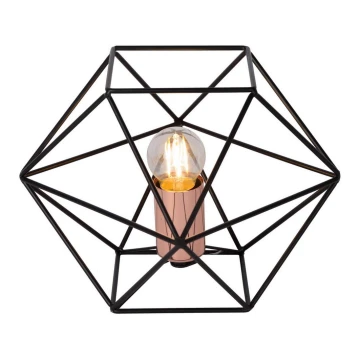 Lucide 80502/01/29 - Stolná lampa OCTAGON 1xE27/40W/230V čierna