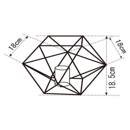 Lucide 80502/01/29 - Stolná lampa OCTAGON 1xE27/40W/230V čierna