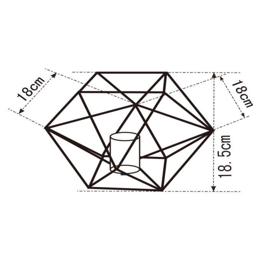 Lucide 80502/01/29 - Stolná lampa OCTAGON 1xE27/40W/230V čierna