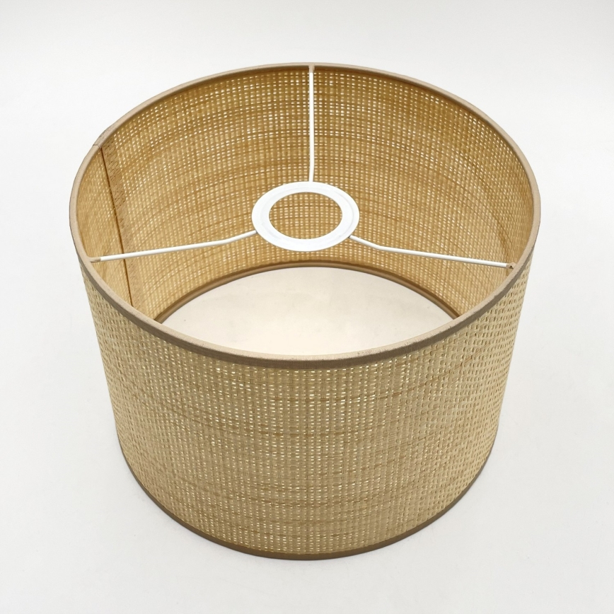 Luster AIDA na lanku 1xE27/15W/230V, priemer 25 cm, dub/rafia