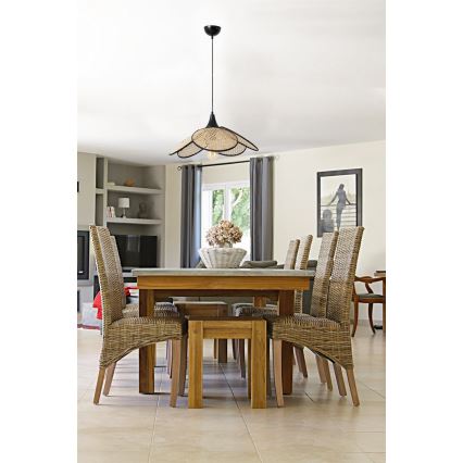 Luster FUME na lanku, 1× E27, 40 W, 230 V, priemer 45 cm, čierna/béžová